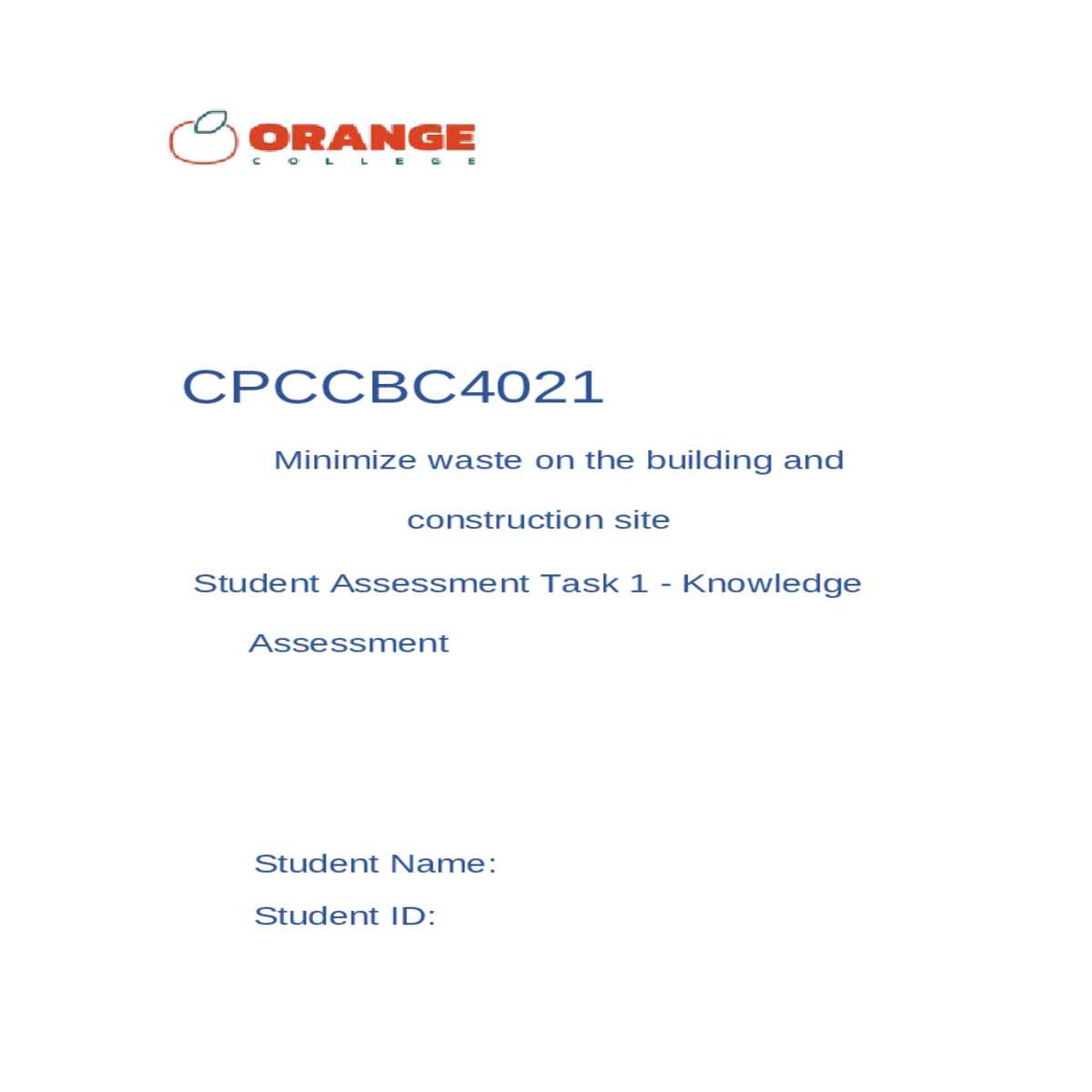 cpccbc student assessment task version