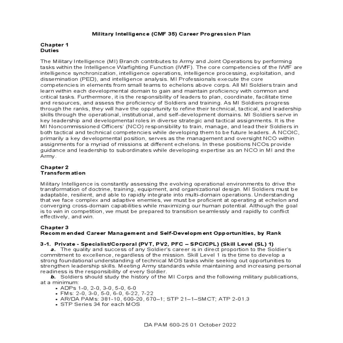 sfc senior geoint imagery sergeant skill level pam