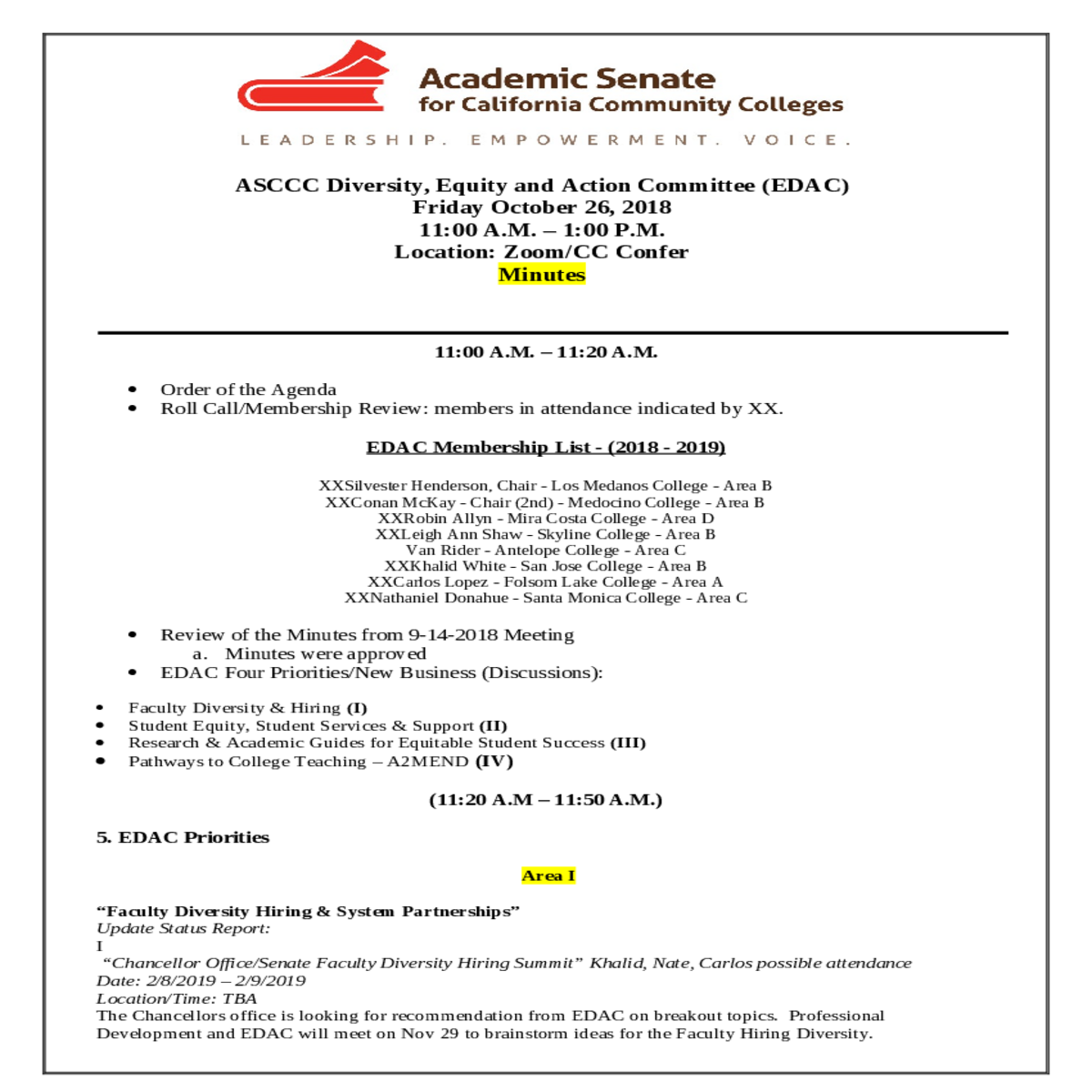 equity and action committee edac october