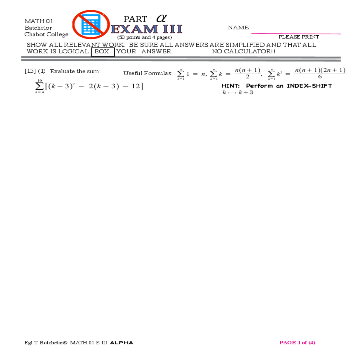 sure all answers are simplified and that all work 