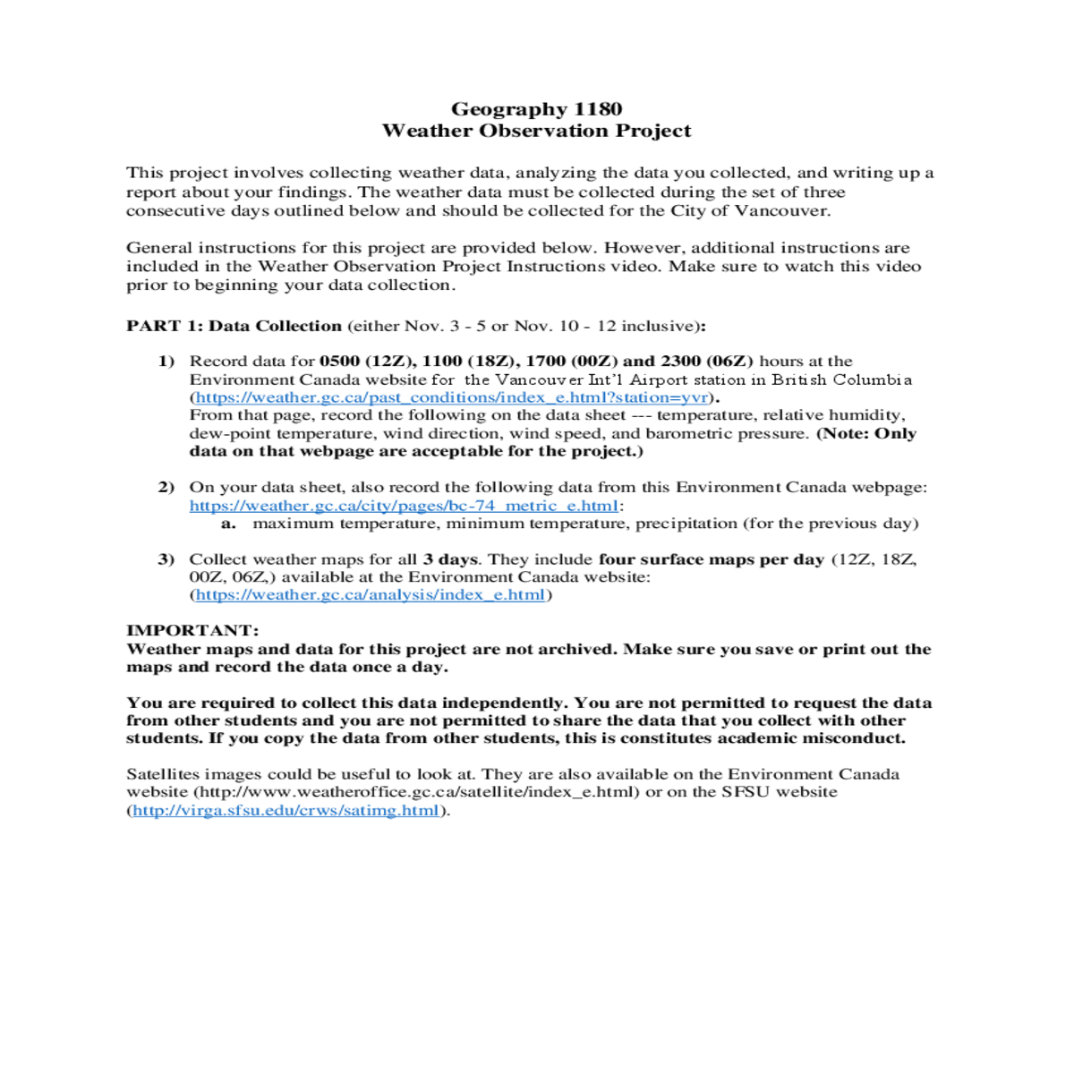 time air temperature and relative humidity