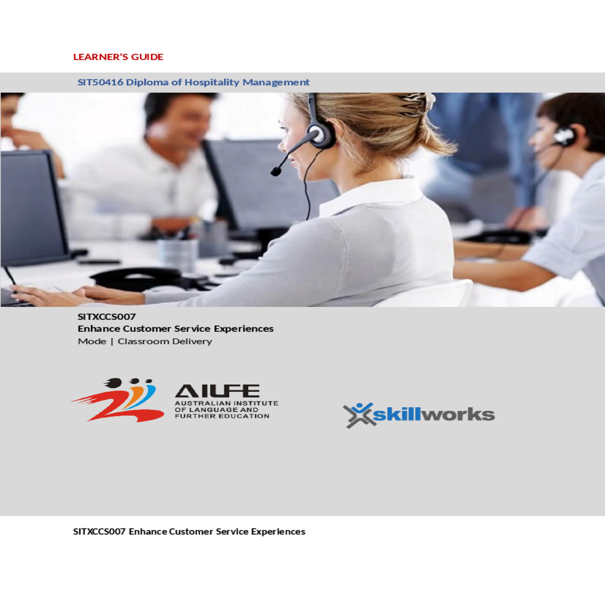 sitxccs enhance customer service experiences learn