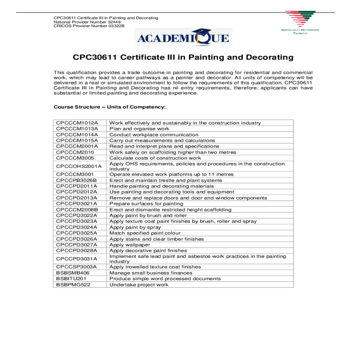 the unit includes planning and preparation for the