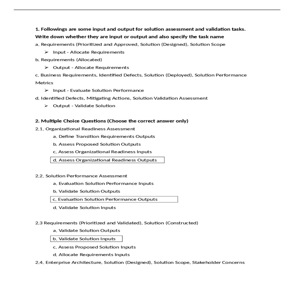 requirements prioritized and approved solution opt