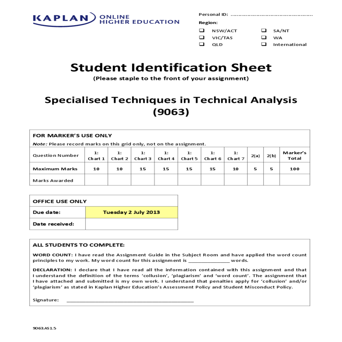chart and chart all markings each chart are labell