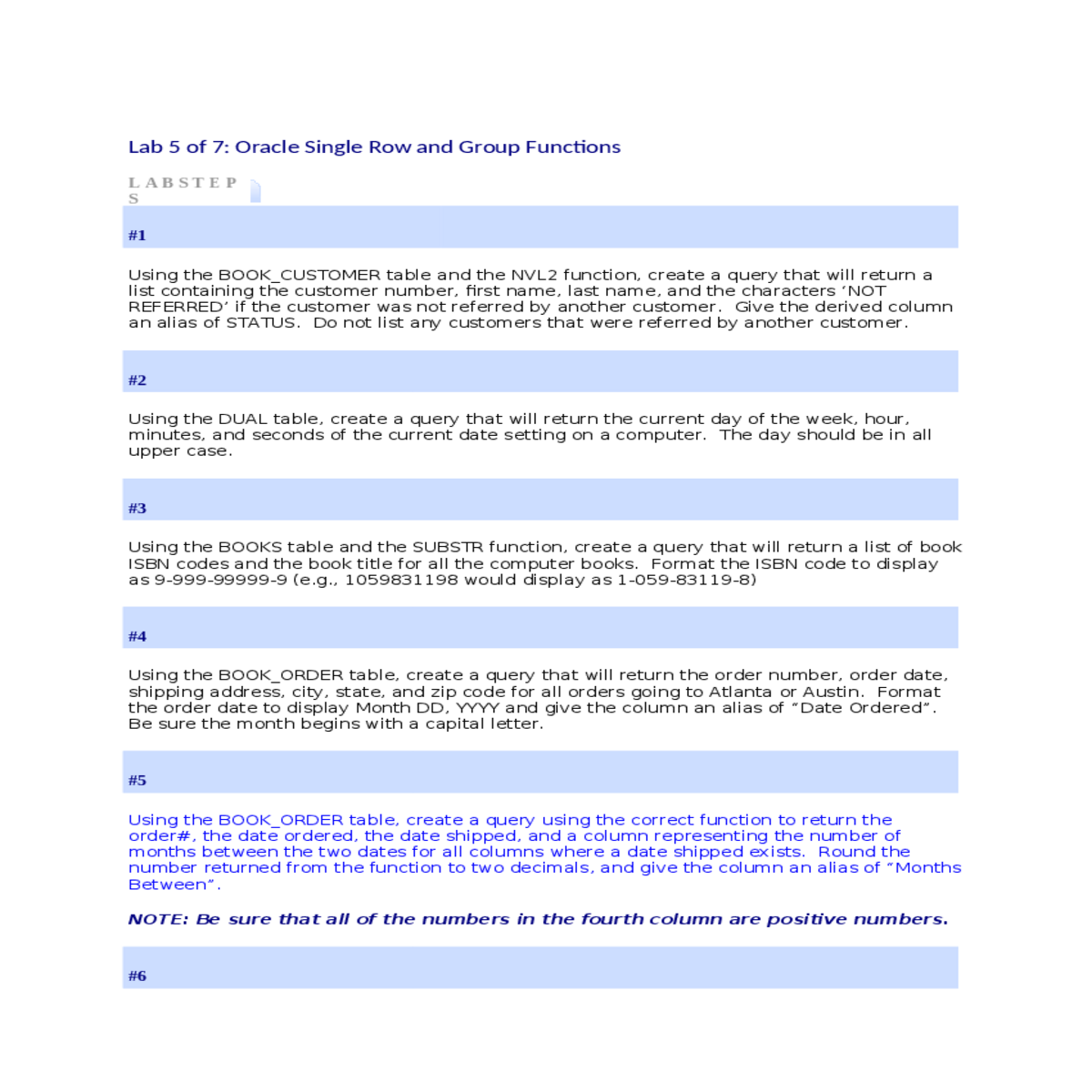 create query that will return the current day the 