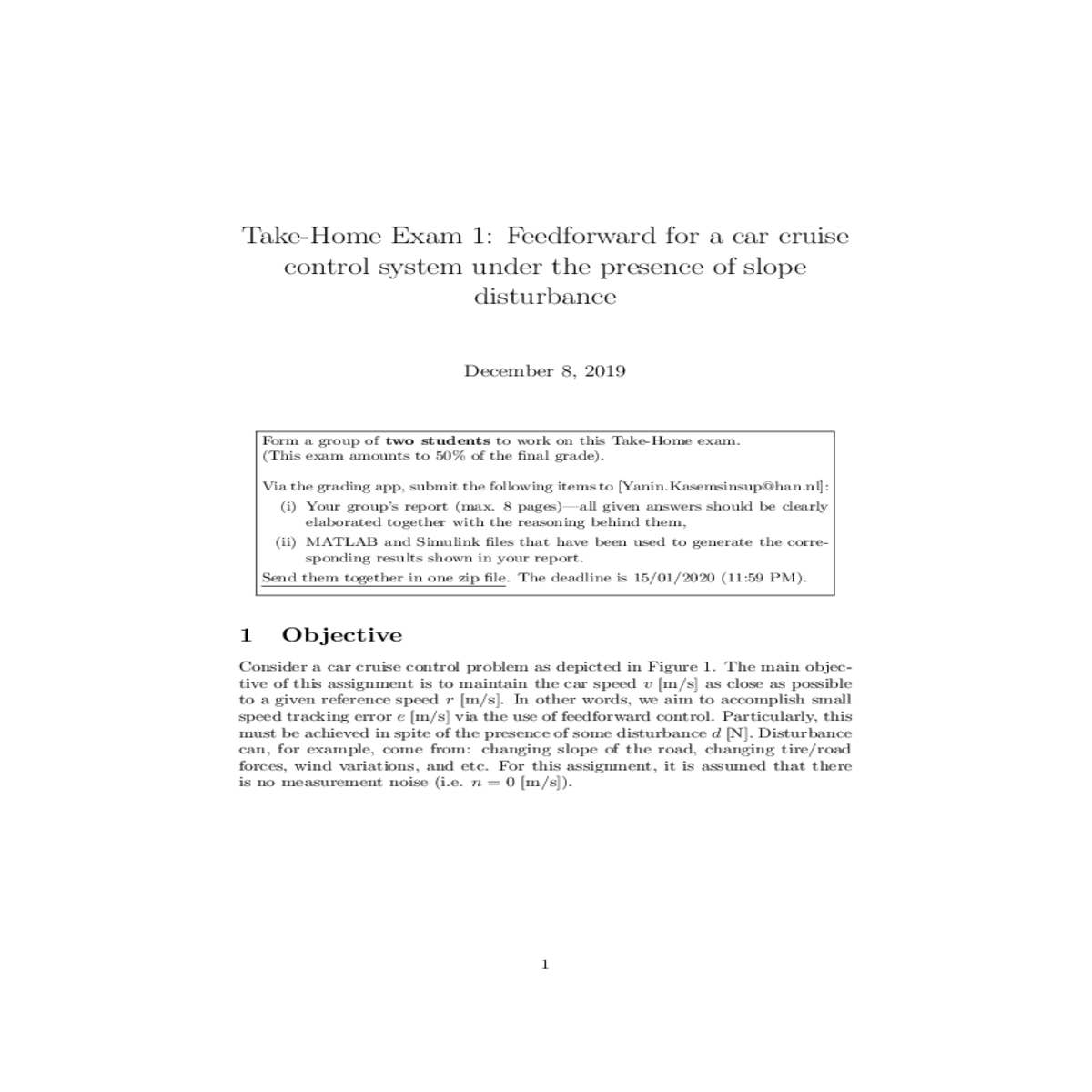 designing and tuning robust feedforward controller