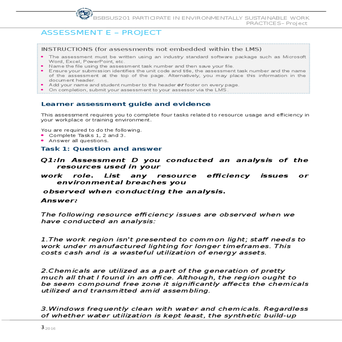 measure and report current use assets