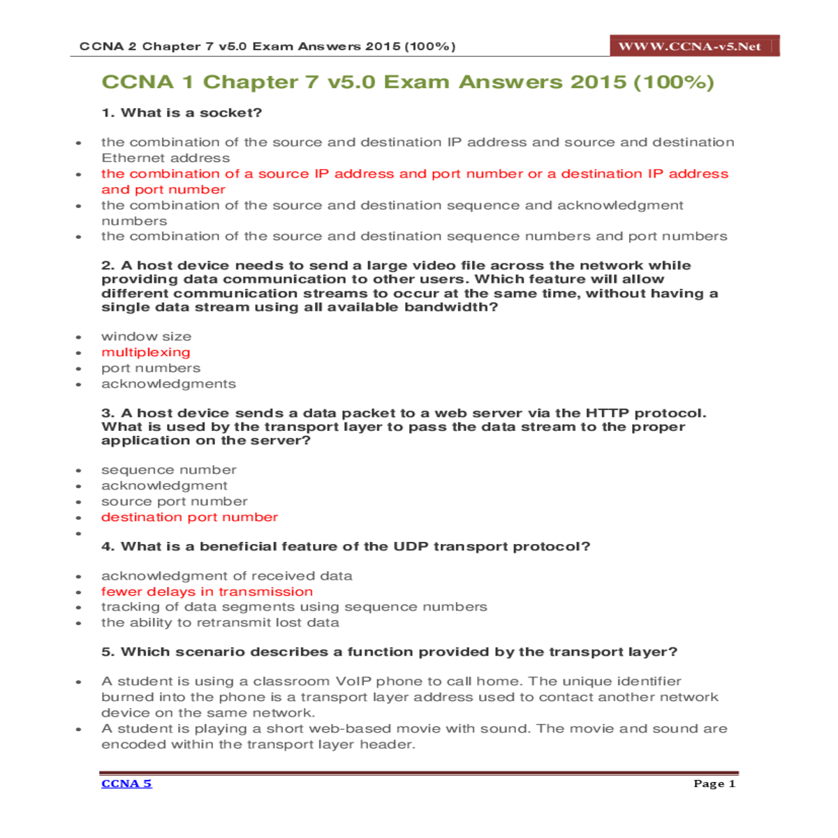 ccna ccna chapter exam answers www netccna chapter