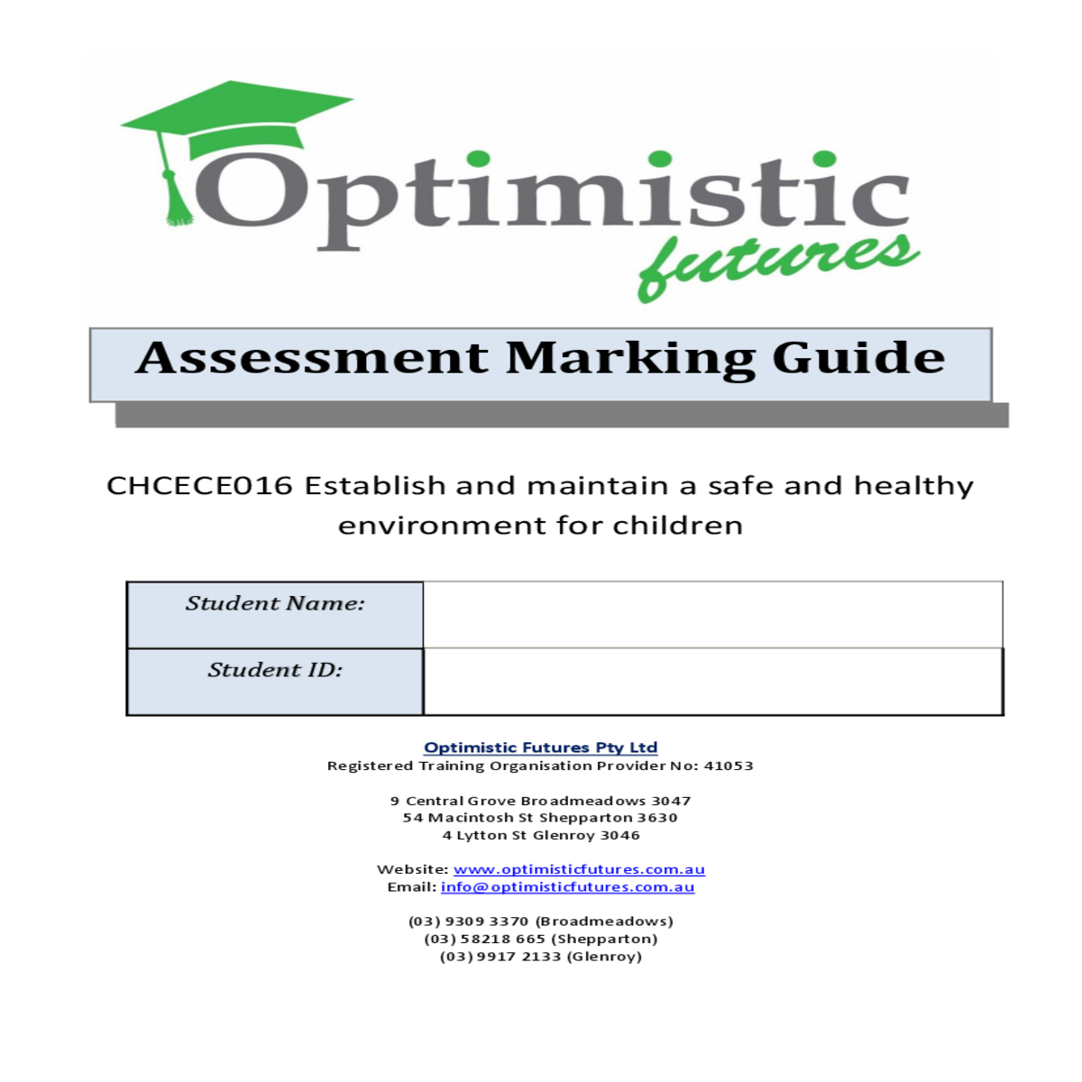 watery eyes and hot touch assessment marking guide