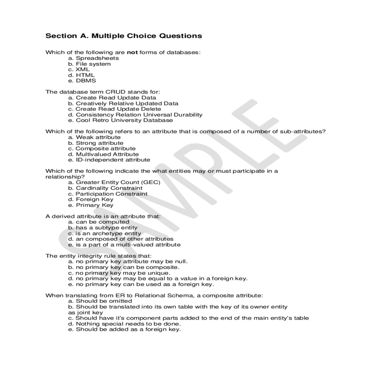 choose appropriate data types and constraints