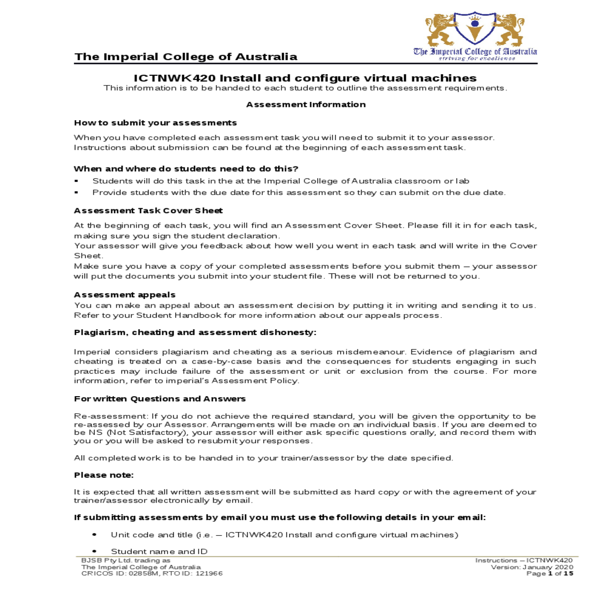 and virtualisation softwareidentify and document h