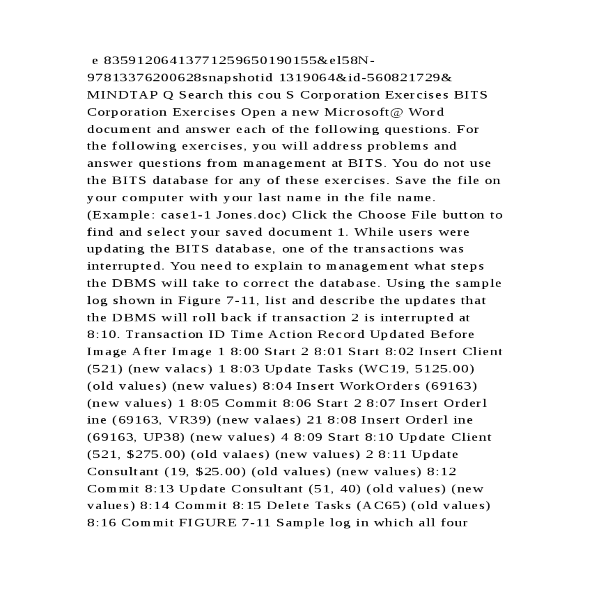 using the sample log shown figure