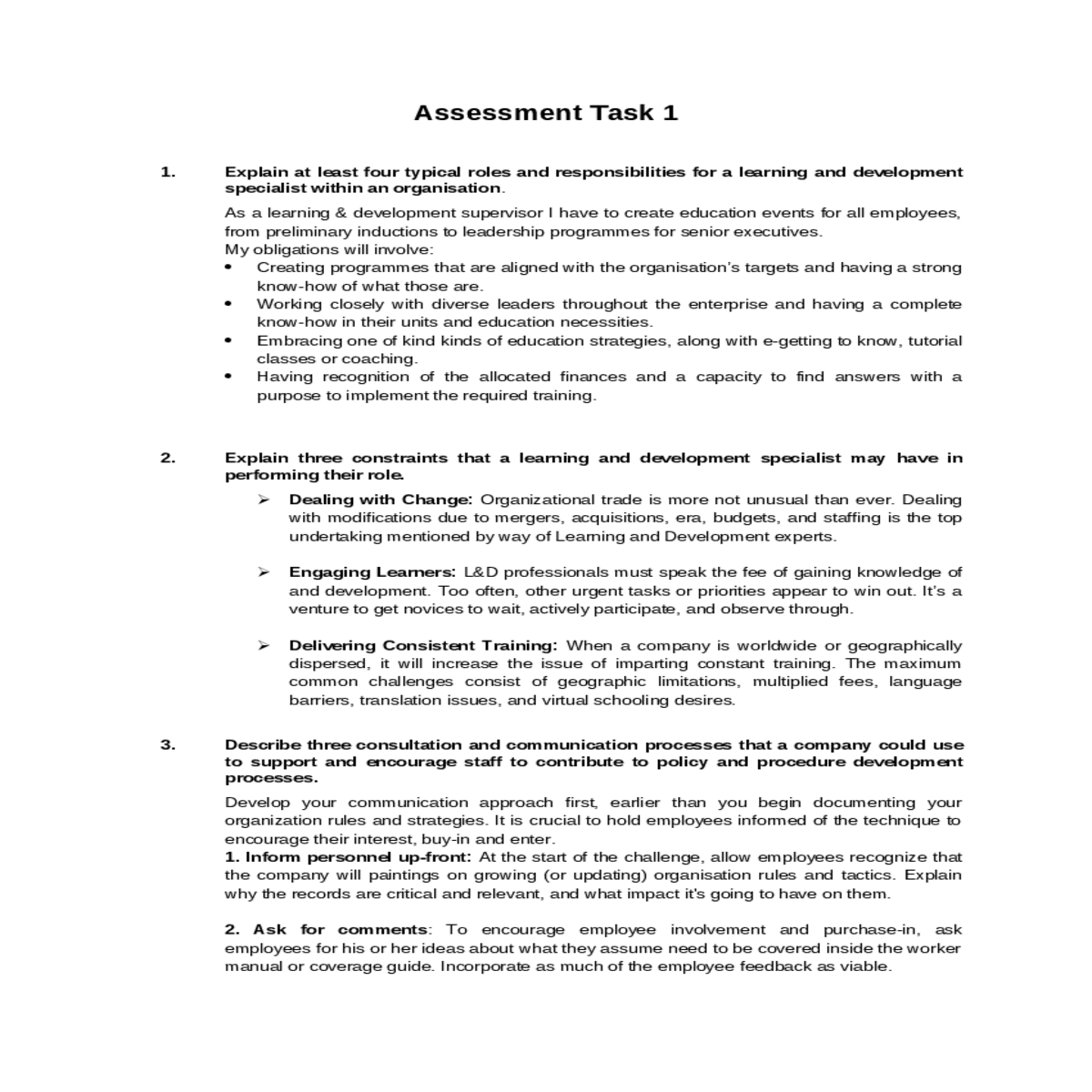 assessment task 2 learning strategy project