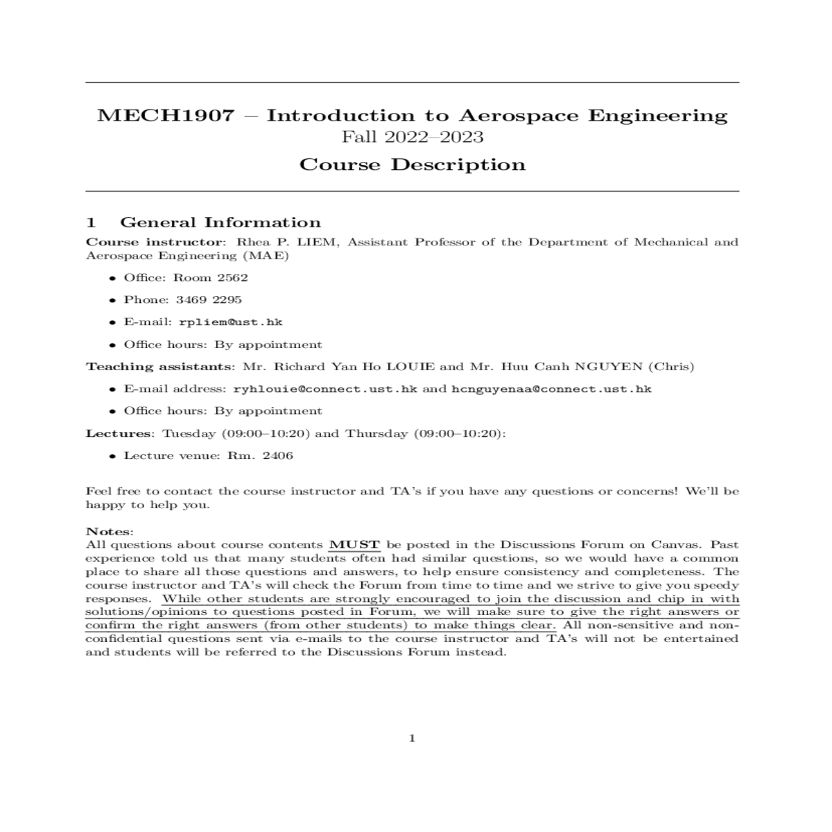 mech aircraft performance and stability