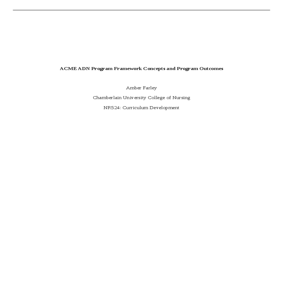 the completion the acme adn program