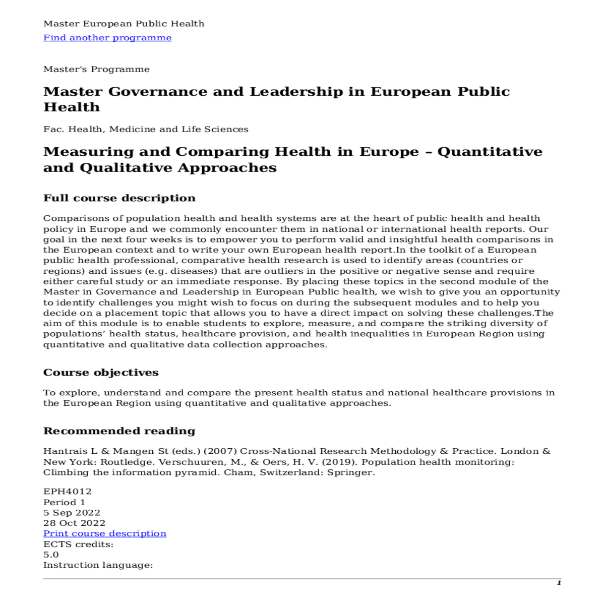written exam keywords health law european union po
