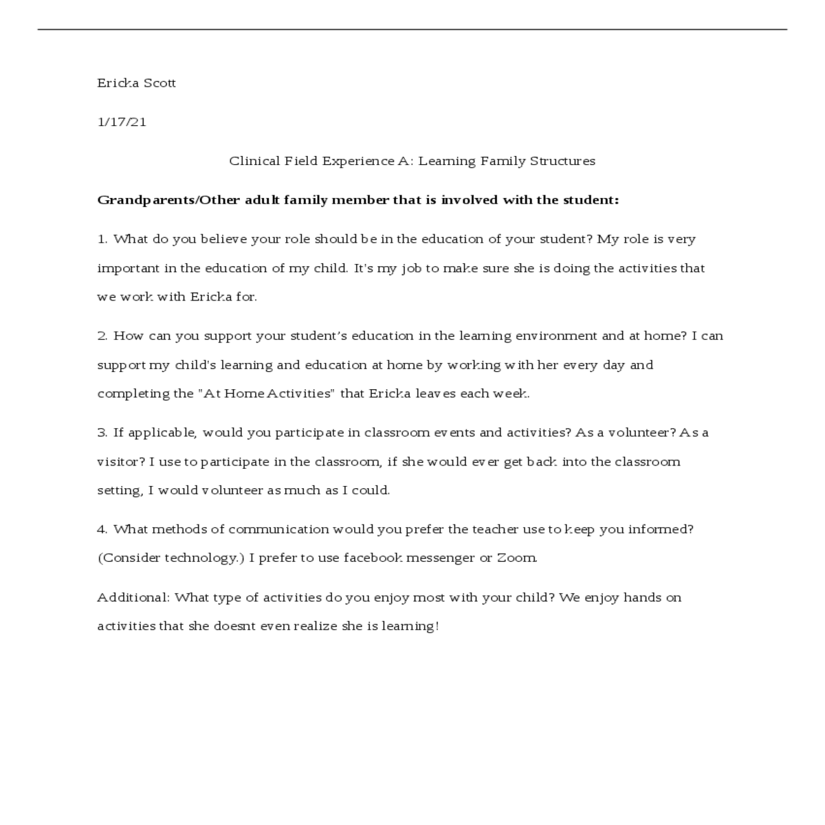 not the normal classroom setting