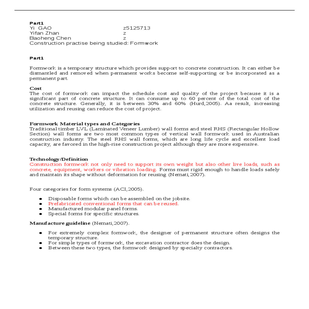 shoring and reshoring footing formwork foundation