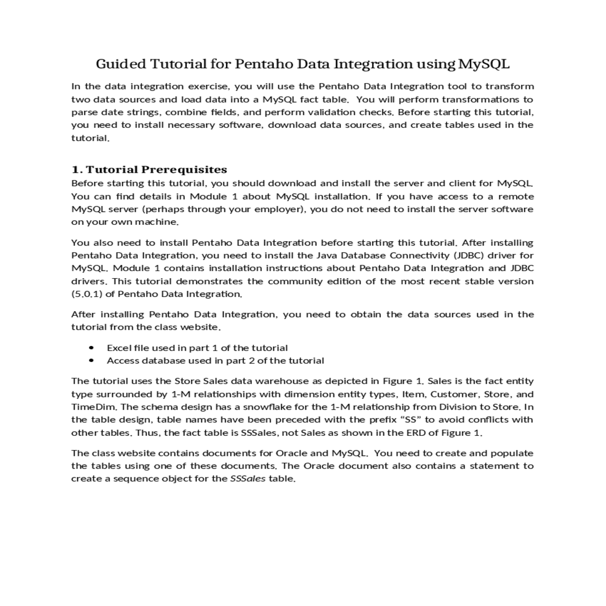 guided tutorial for pentaho data integration using