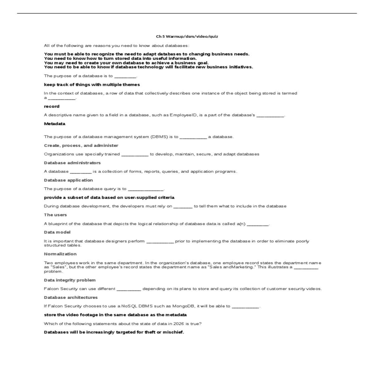 and administering database management system dbms 