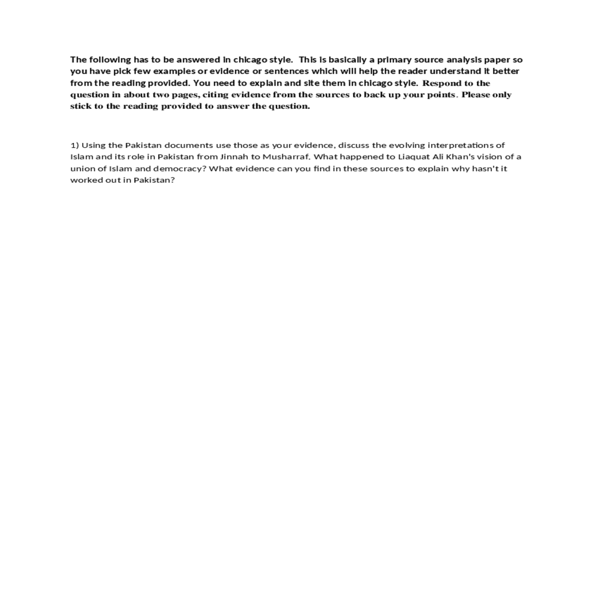 citing evidence from the sources back your points