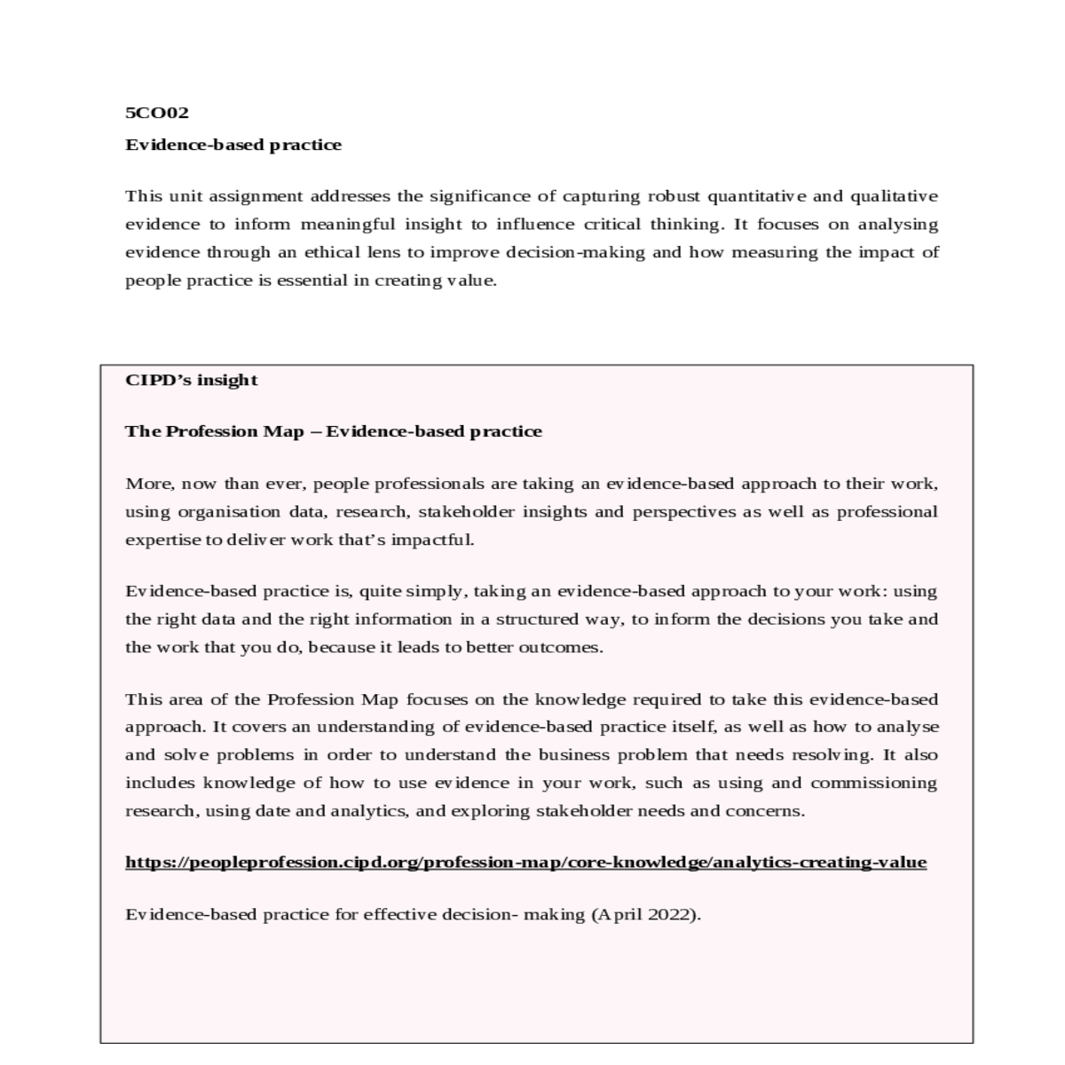 this area of the profession map focuses on the kno