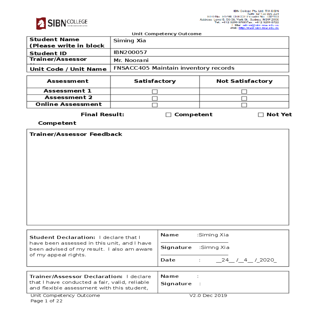 record the information store ledger card using fif