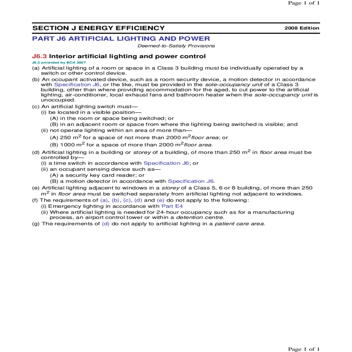 must provided the soleoccupancy unit class buildin