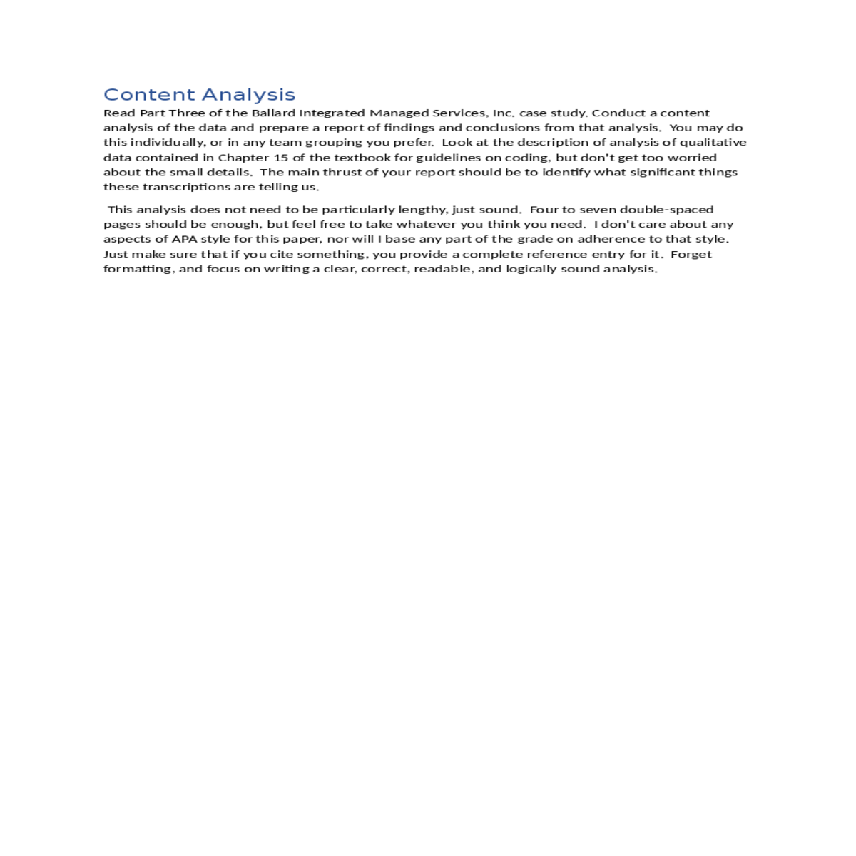 content analysis