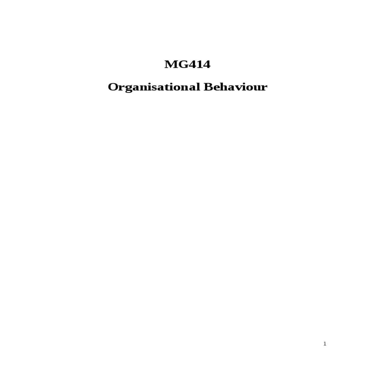 organisational behaviour core concepts and applica