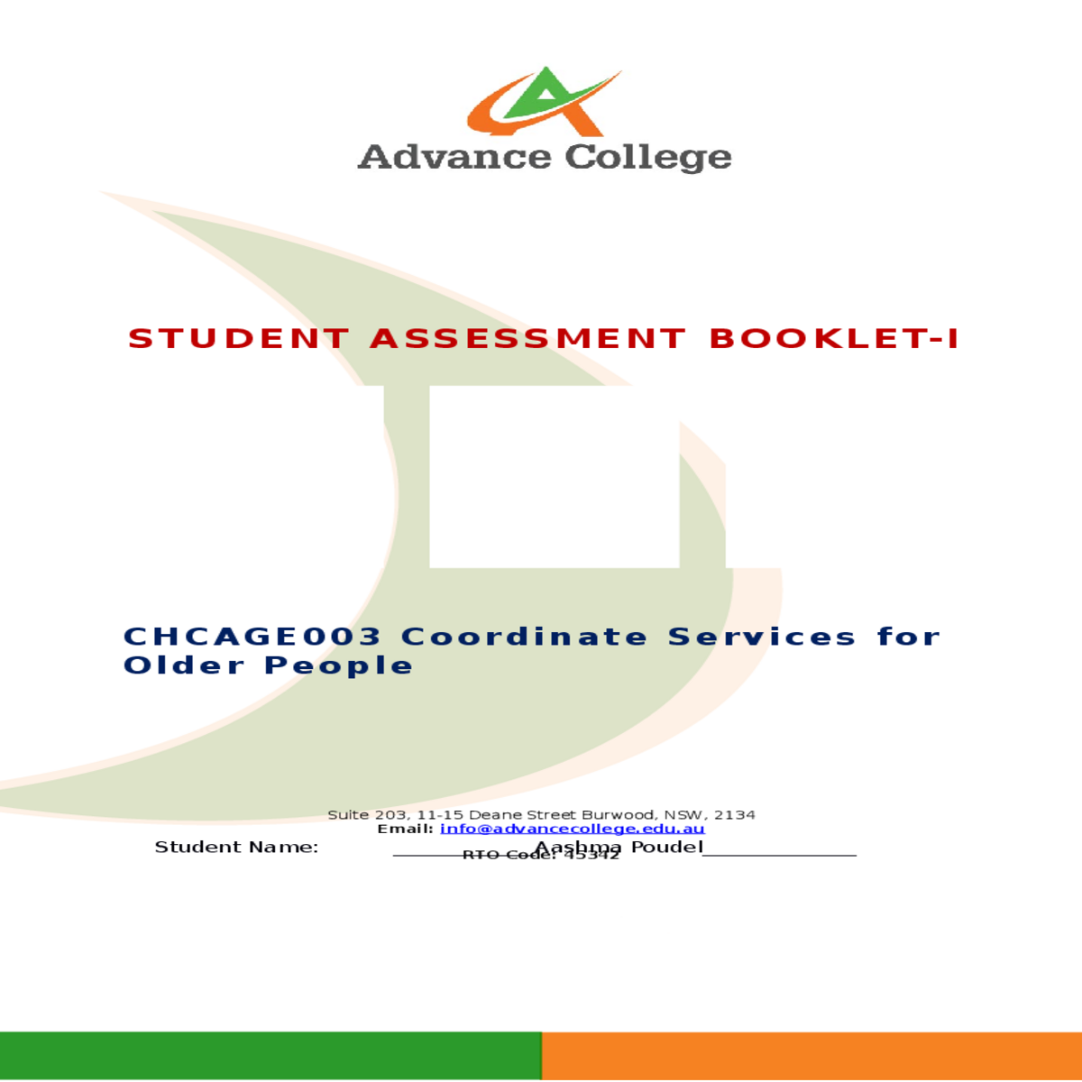 you will find assessment task cover sheet