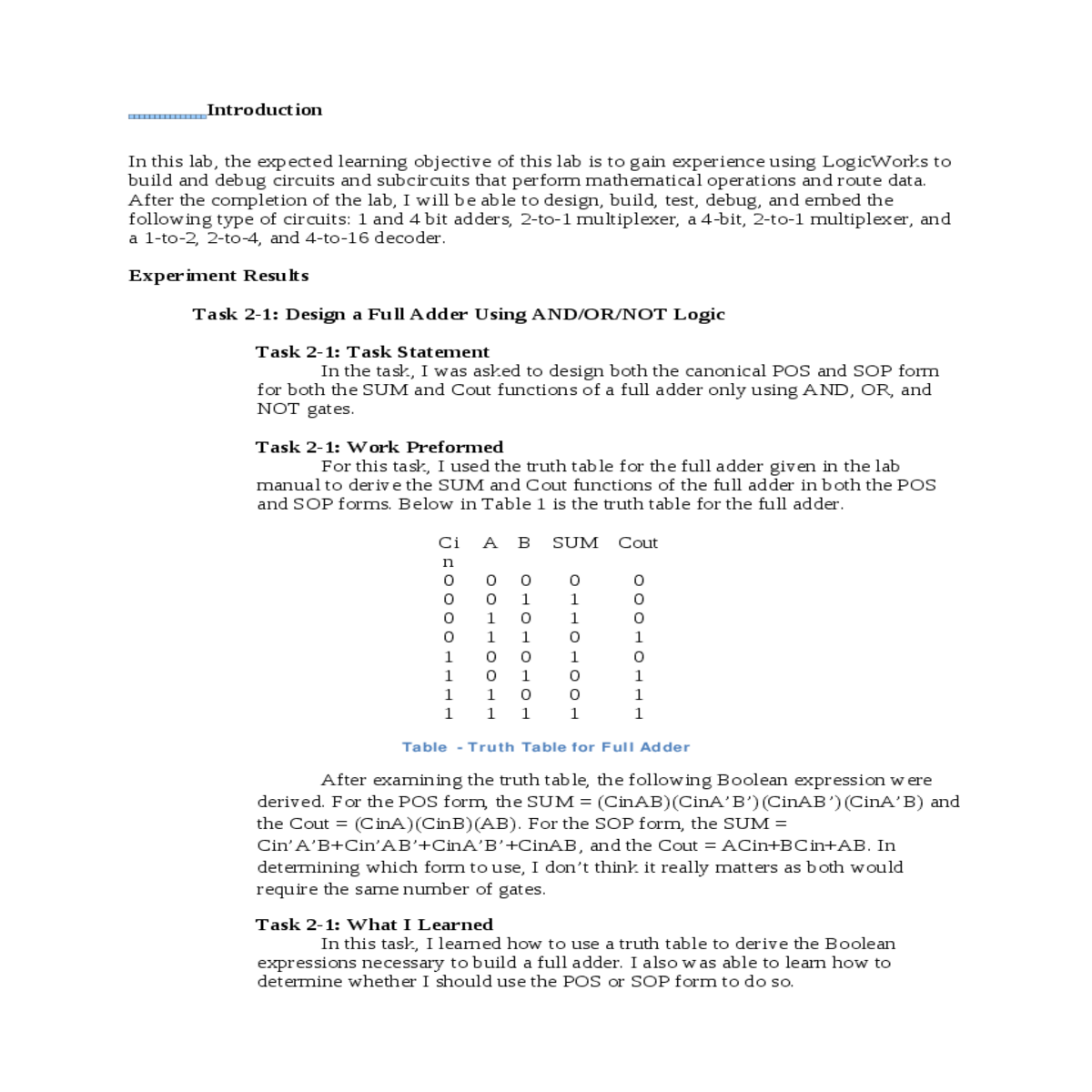 and test mux using and logictask task statement th