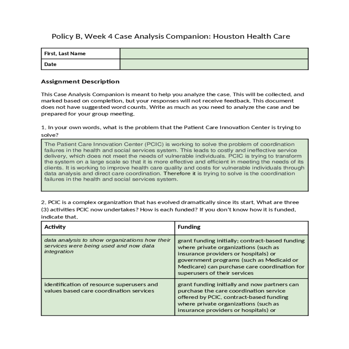 people and organizational structure how pcic organ