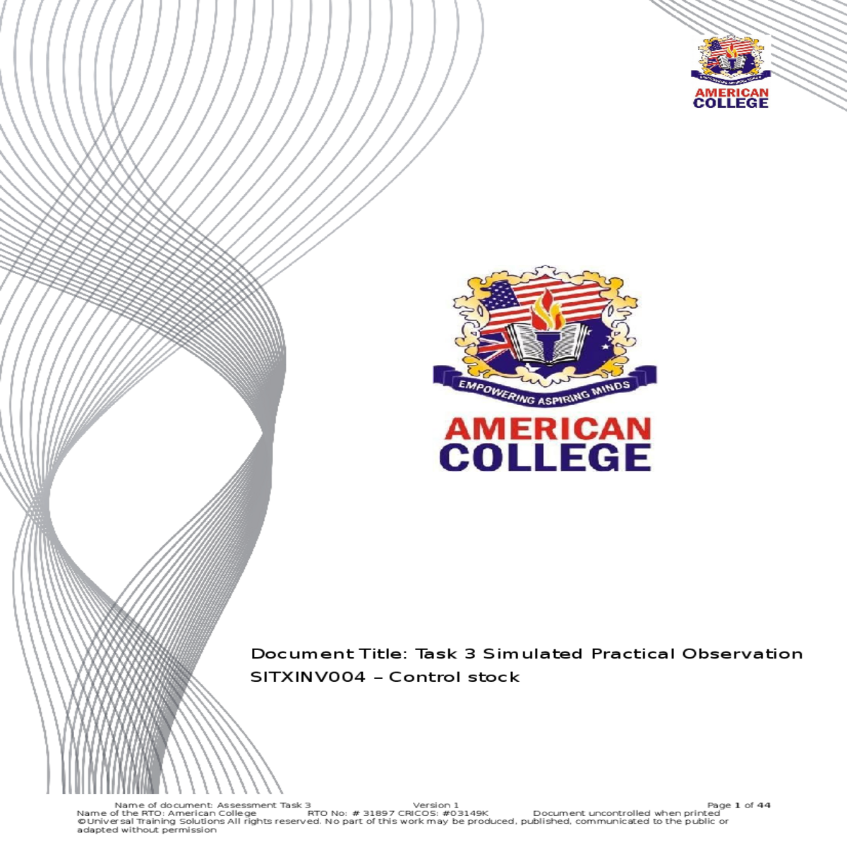 using the assessor observation checklist appendix