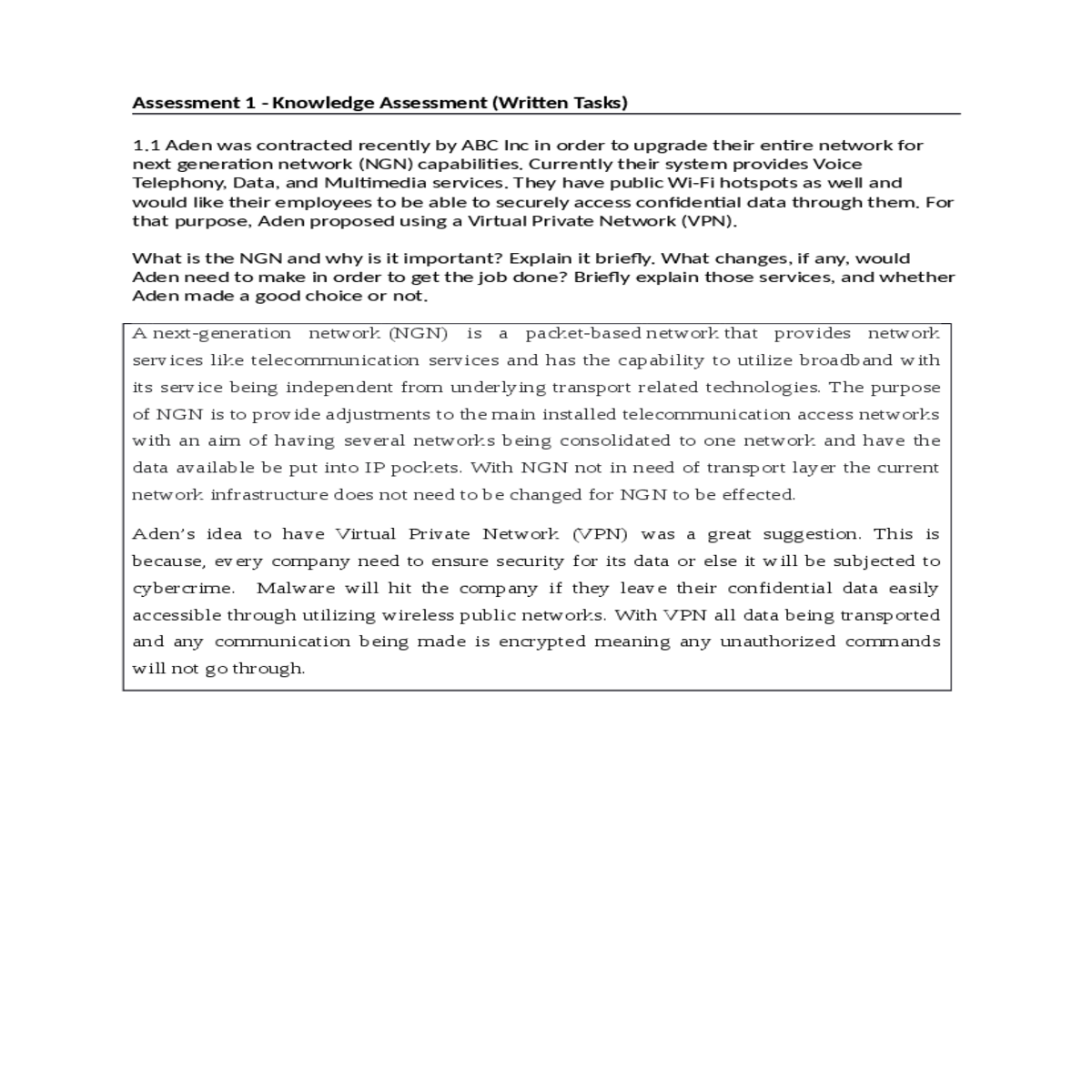 project definition including design consideration