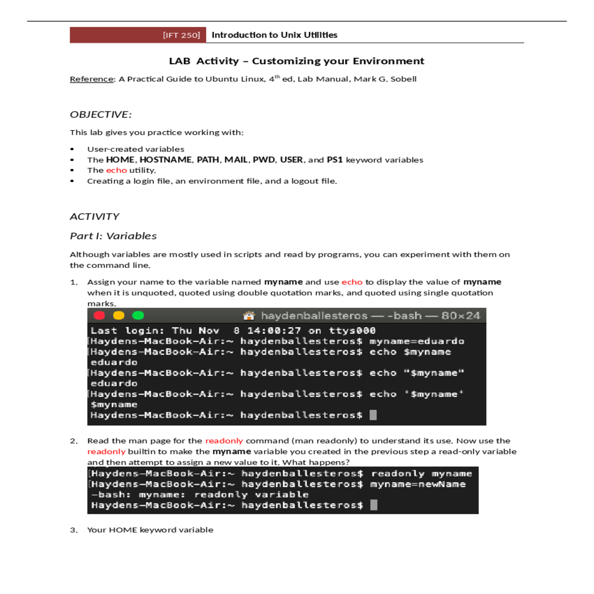 the keyword variable holds the value your primary