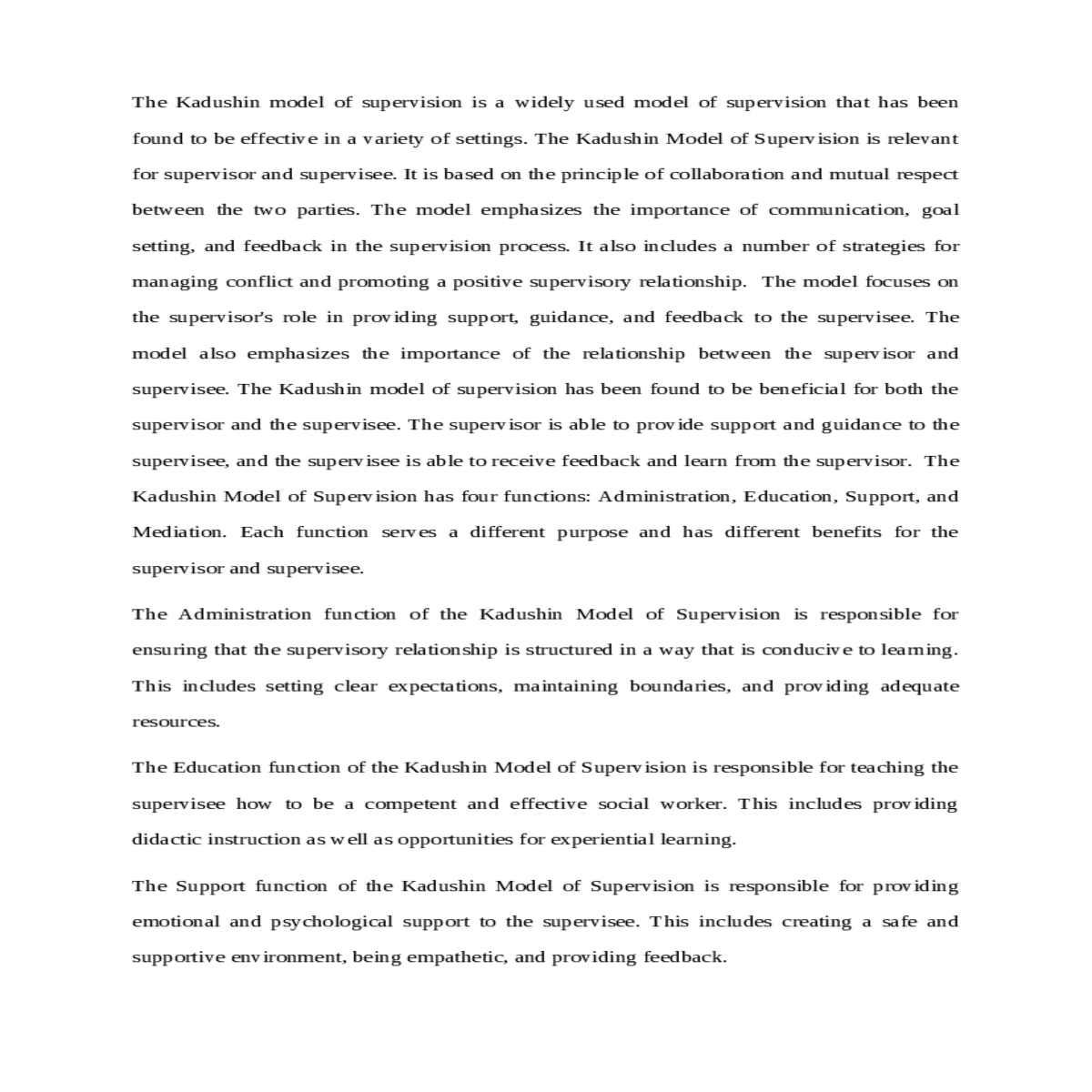 the supervisor able provide support and guidance t