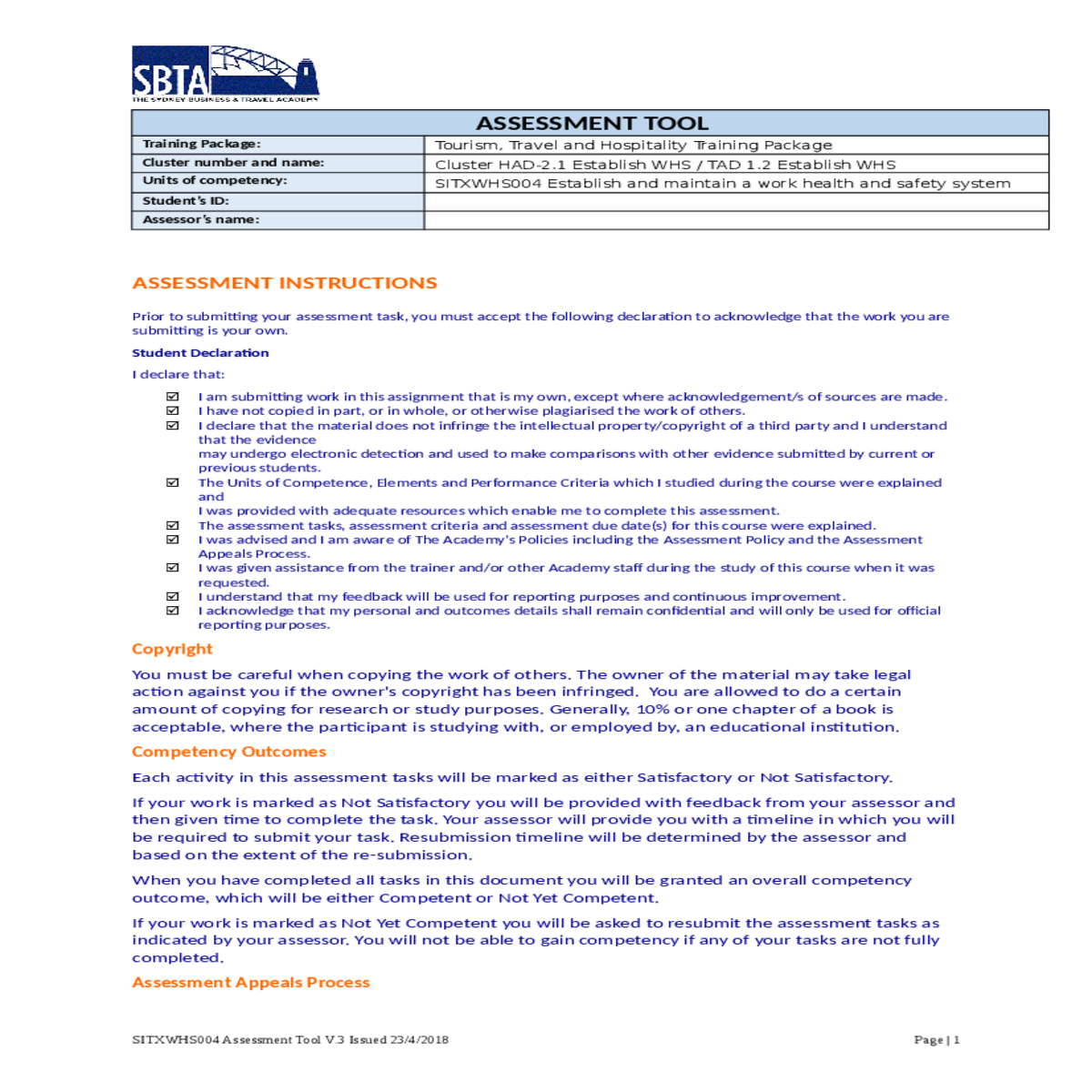 safety and security criteriat tasks task task heal