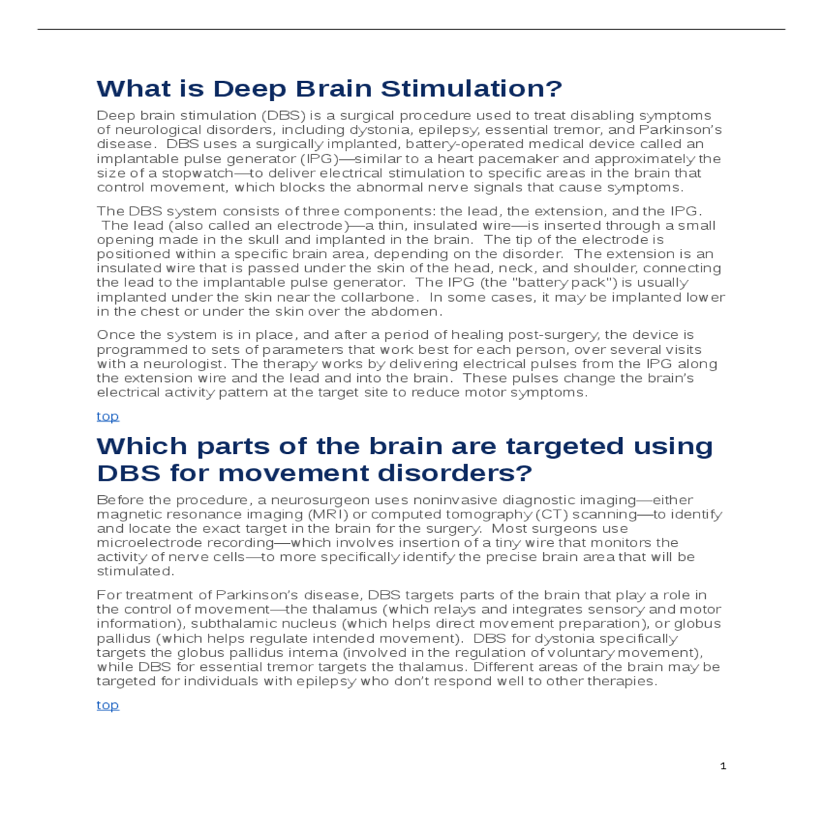 the ipg can removed and the dbs procedure can halt
