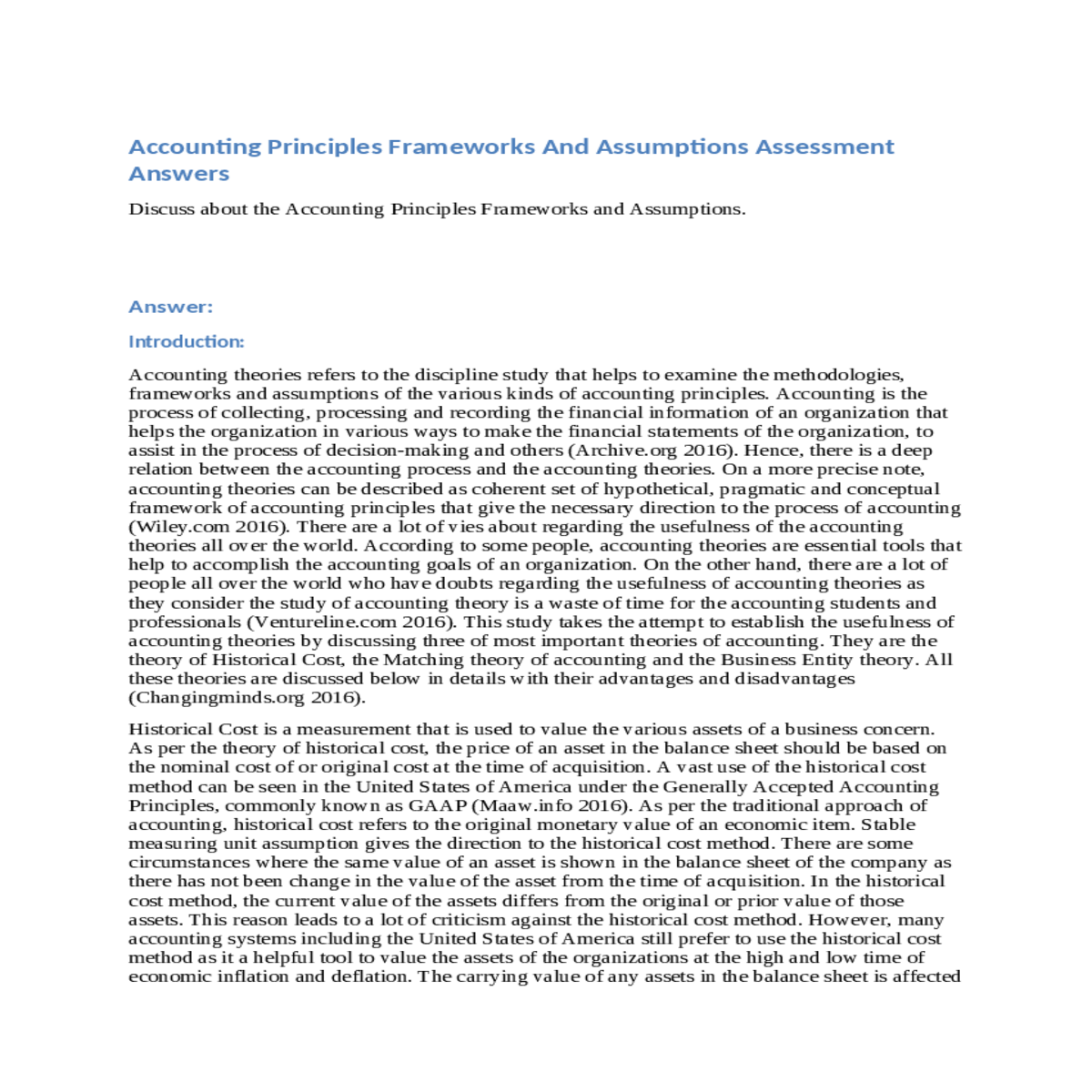 historical cost accounting versus current cost acc