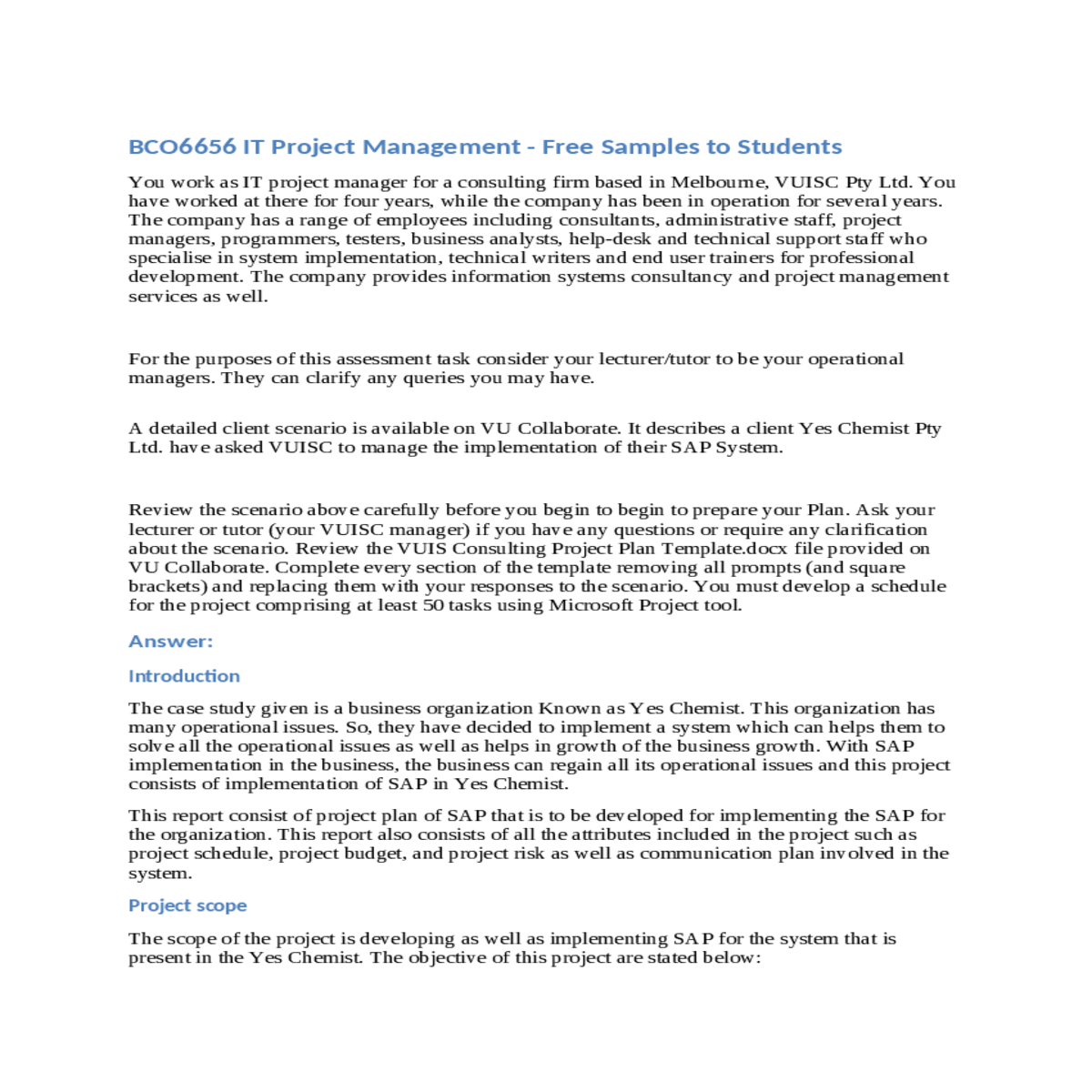 project schedule and approach rollout strategy