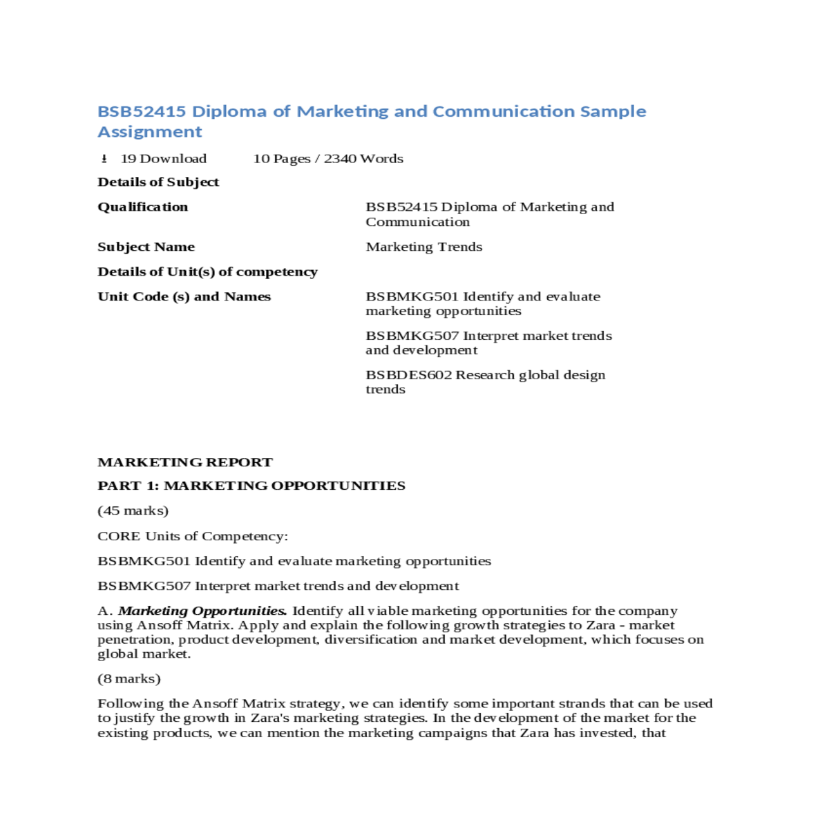 buy bsb52415 diploma of marketing and communicatio