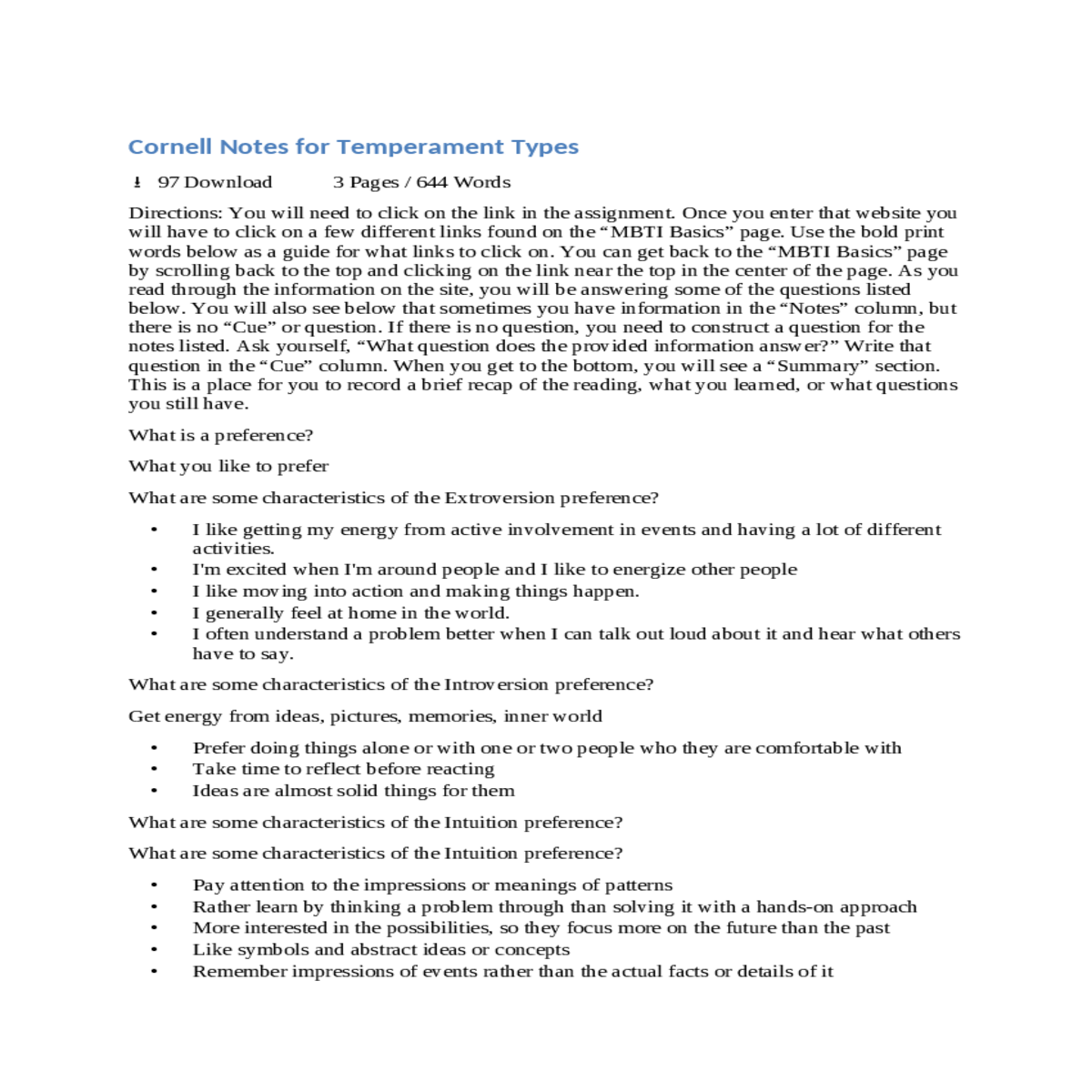 use the bold print words below guide for what link