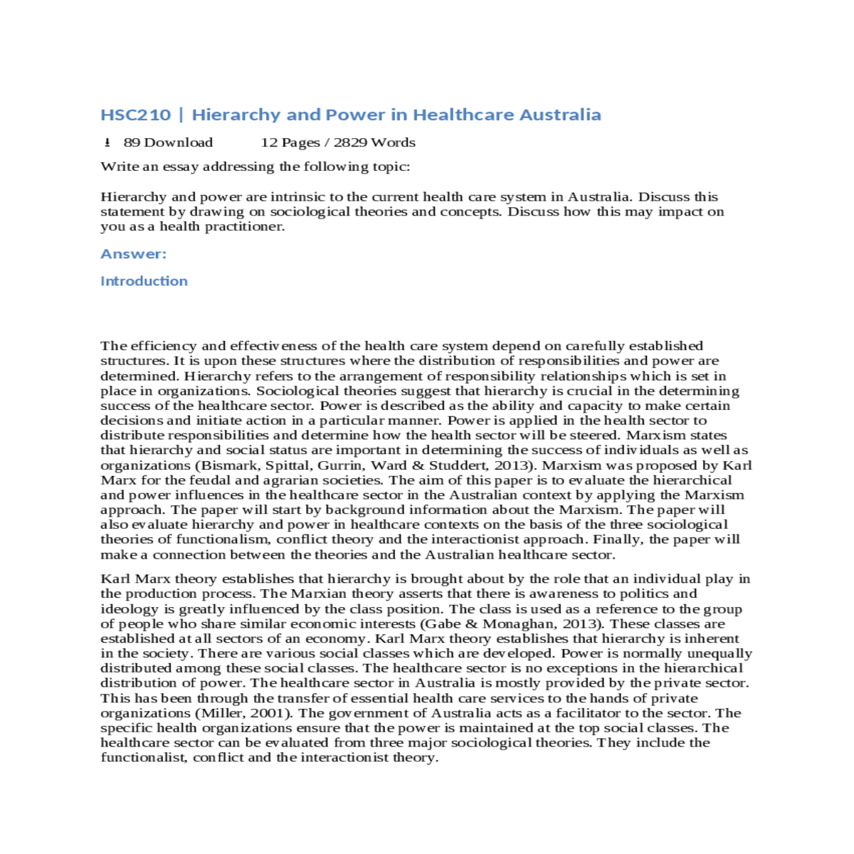 the conflict theory brings the aspect the medical 