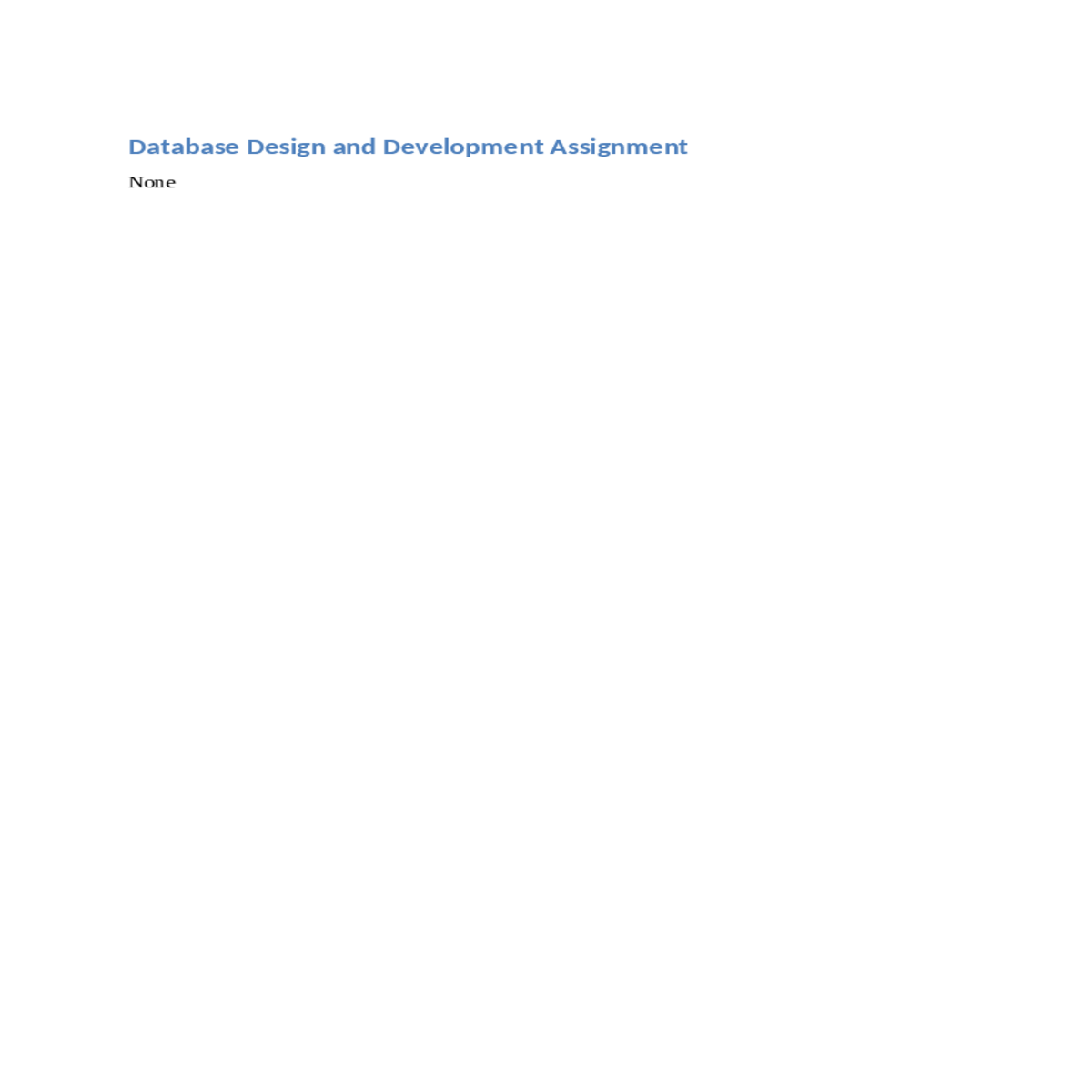 database design and development assignmentdocx