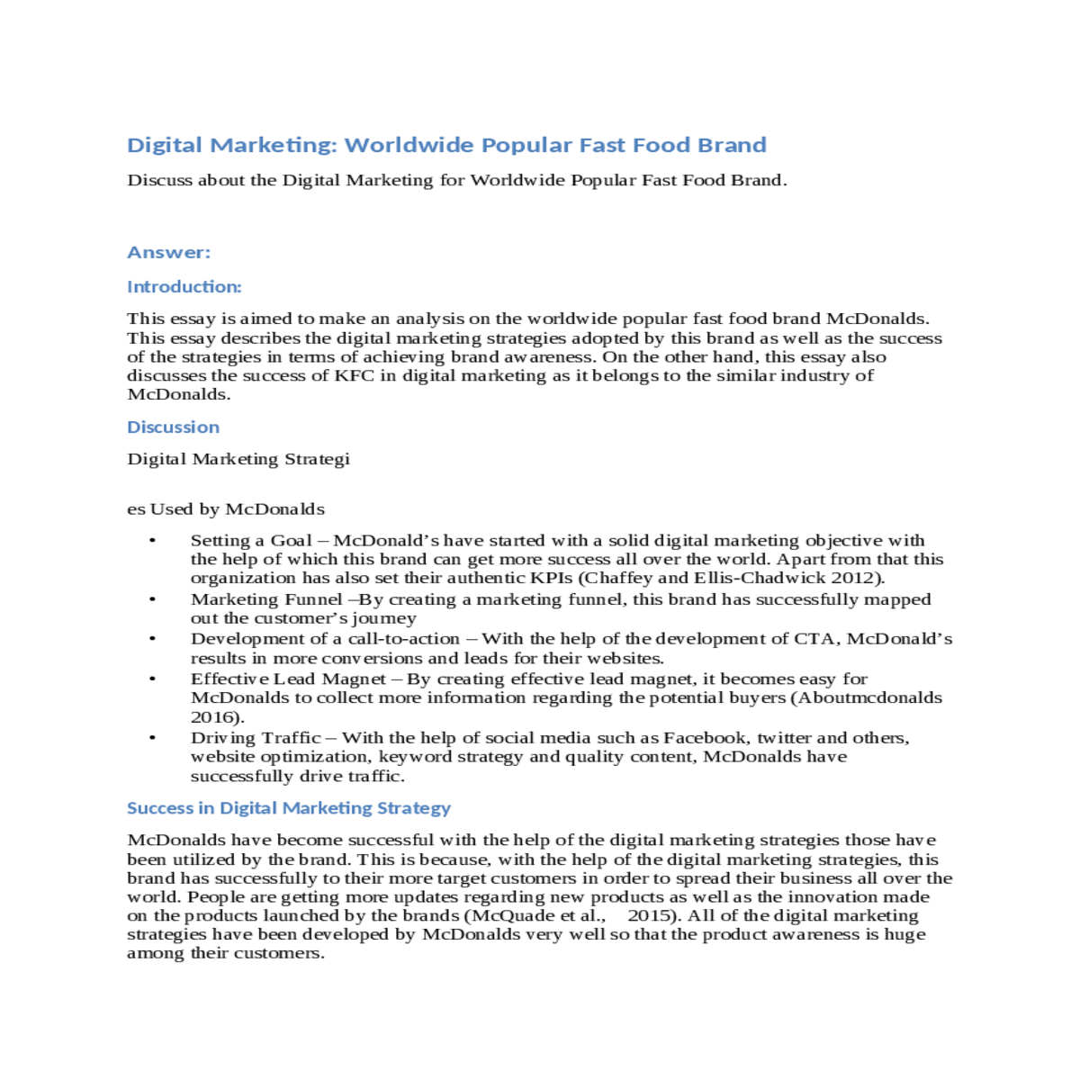 success in digital marketing strategy of kfc