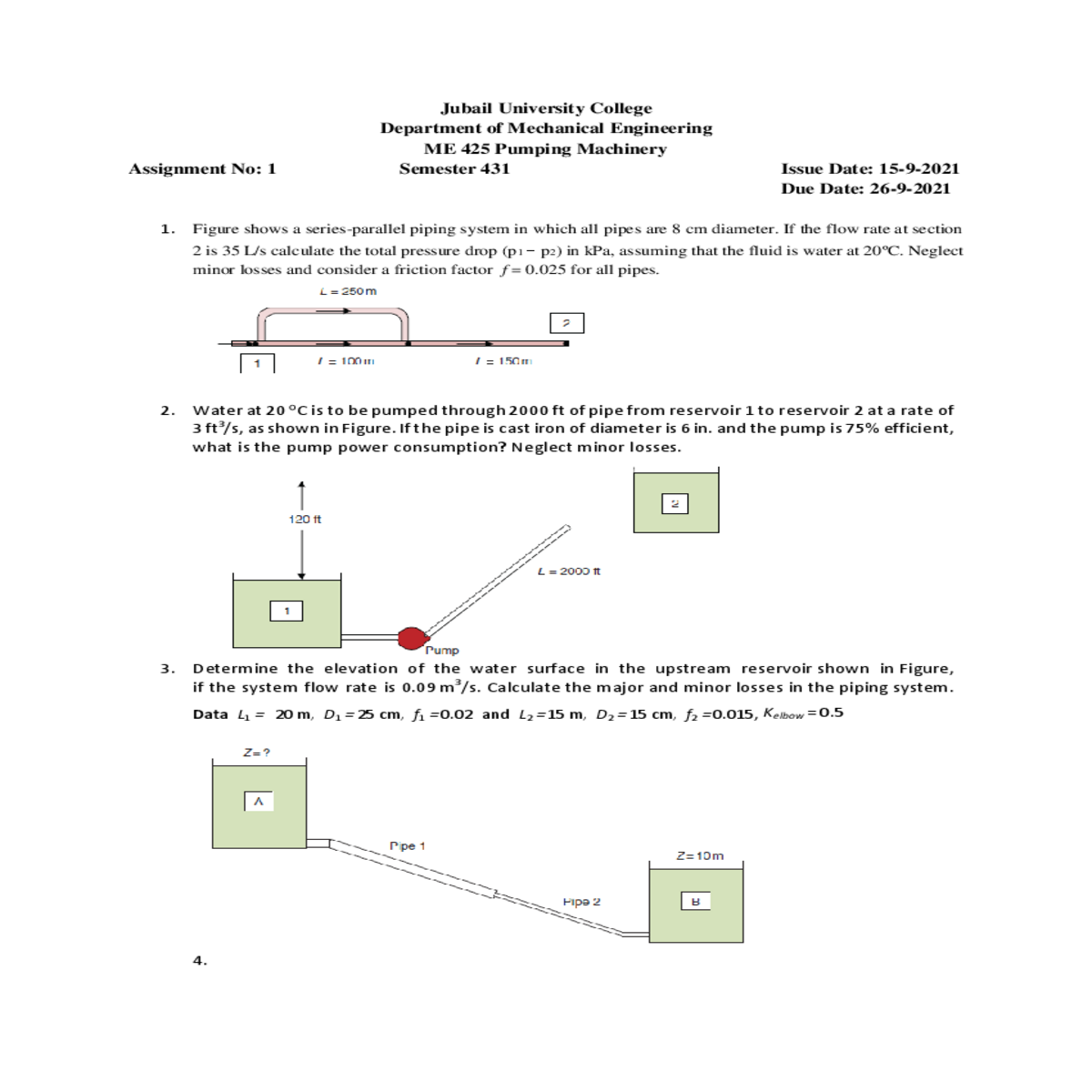 the flow rate section calculate the total pressure
