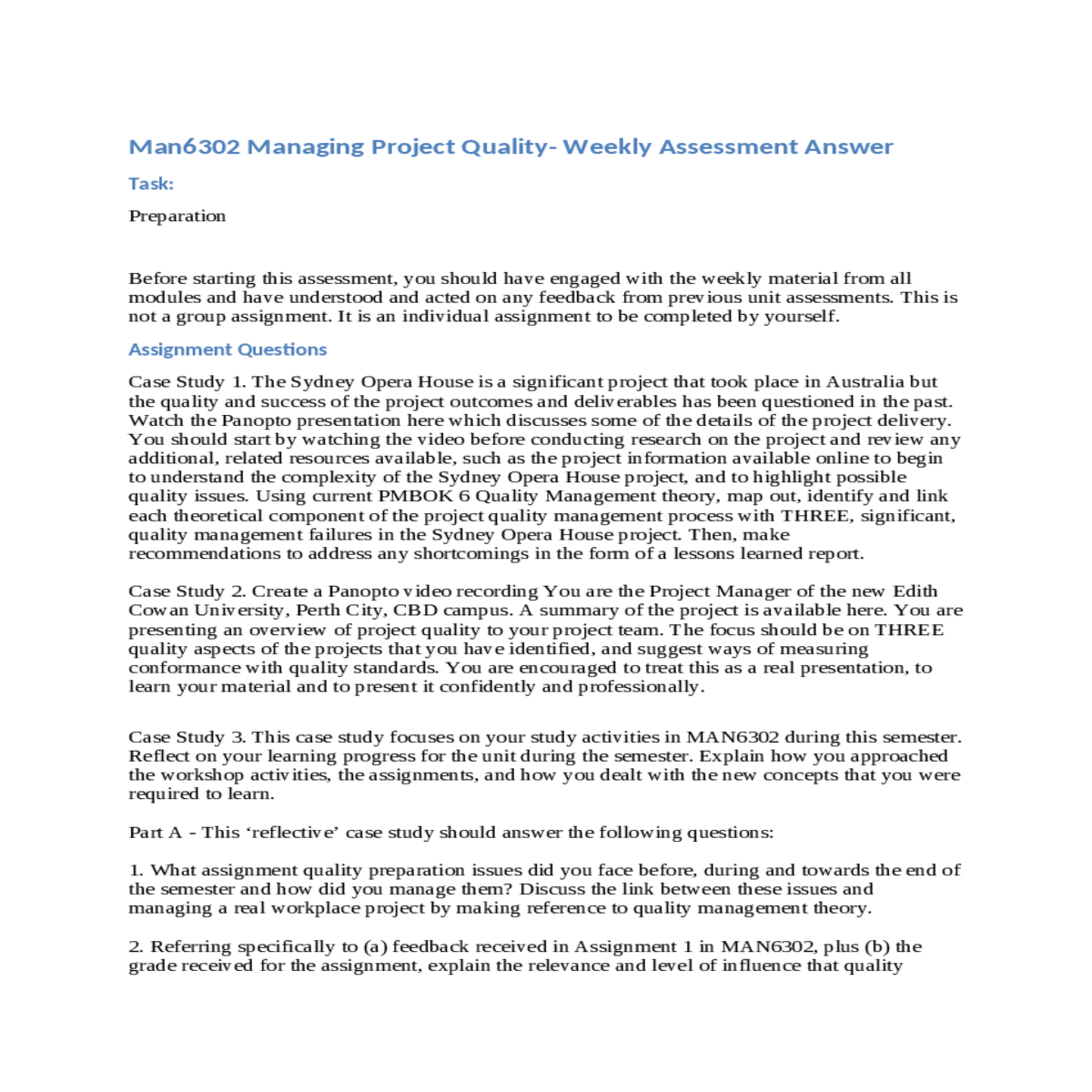 quality management failures the sydney opera house