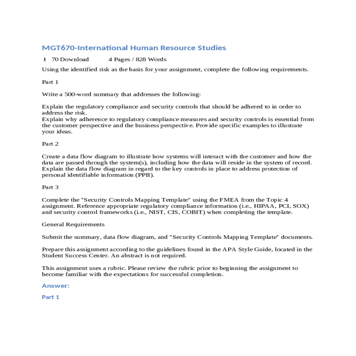 and security controls mapping template documents